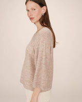 Wool and mohair sweater beige pink Sam