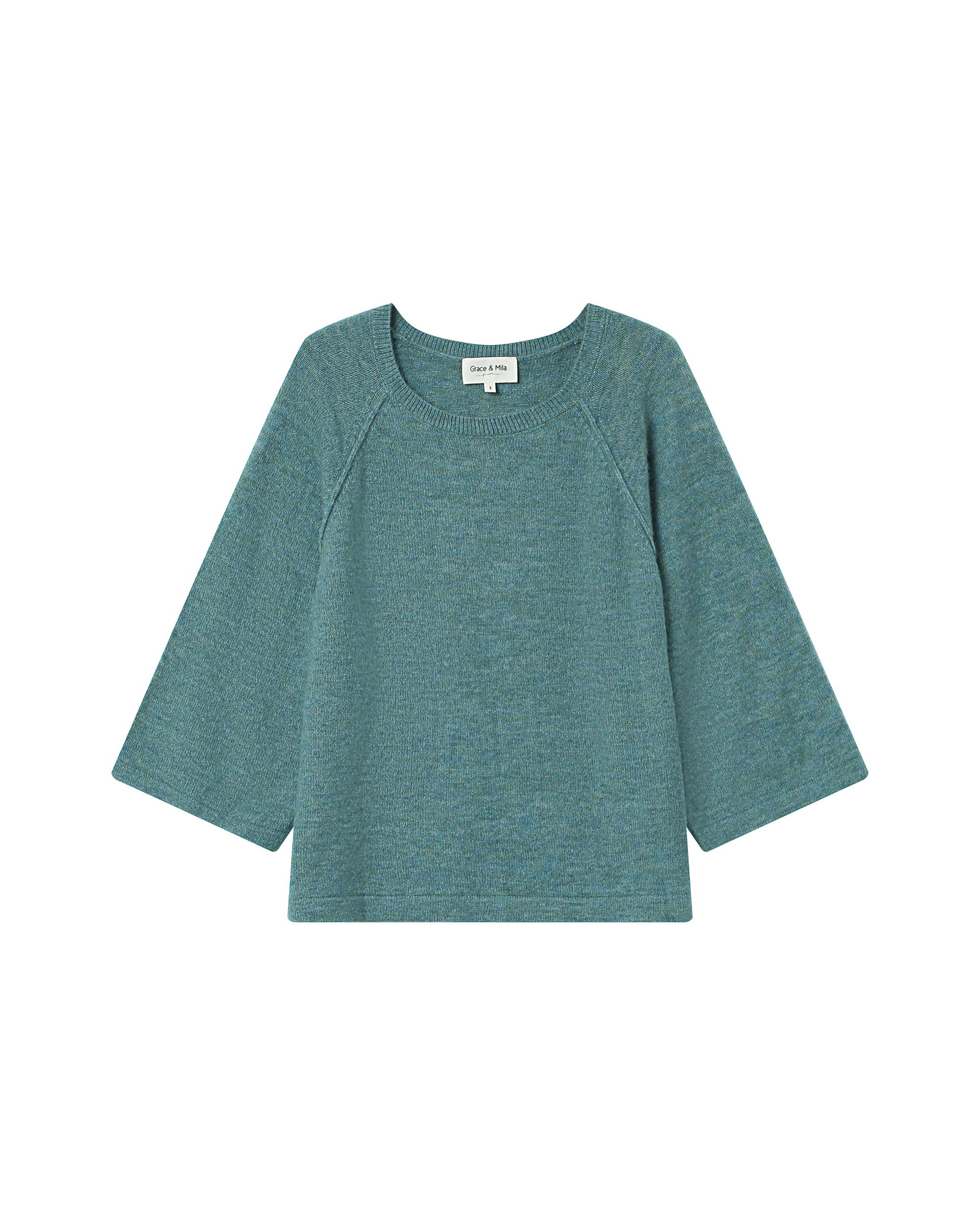 Wool and mohair sweater sage Sam