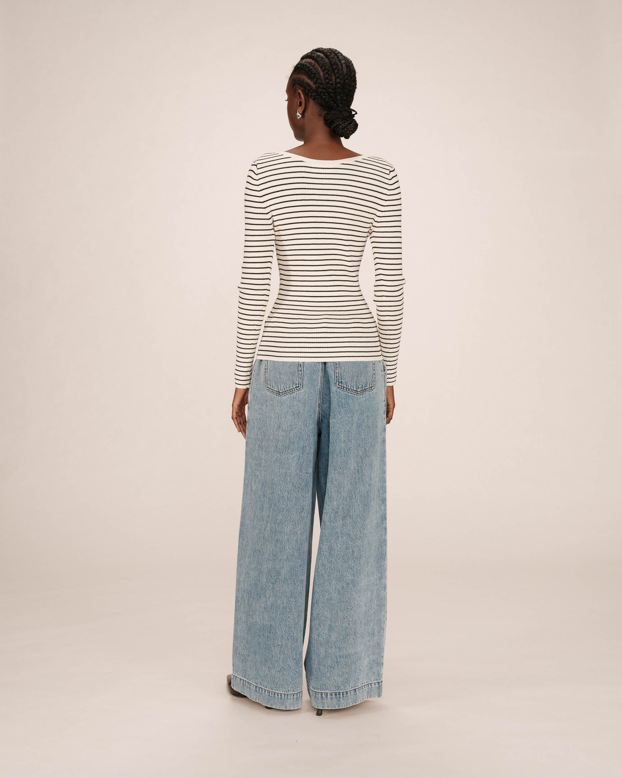 Sailor striped sweater ecru Samedi