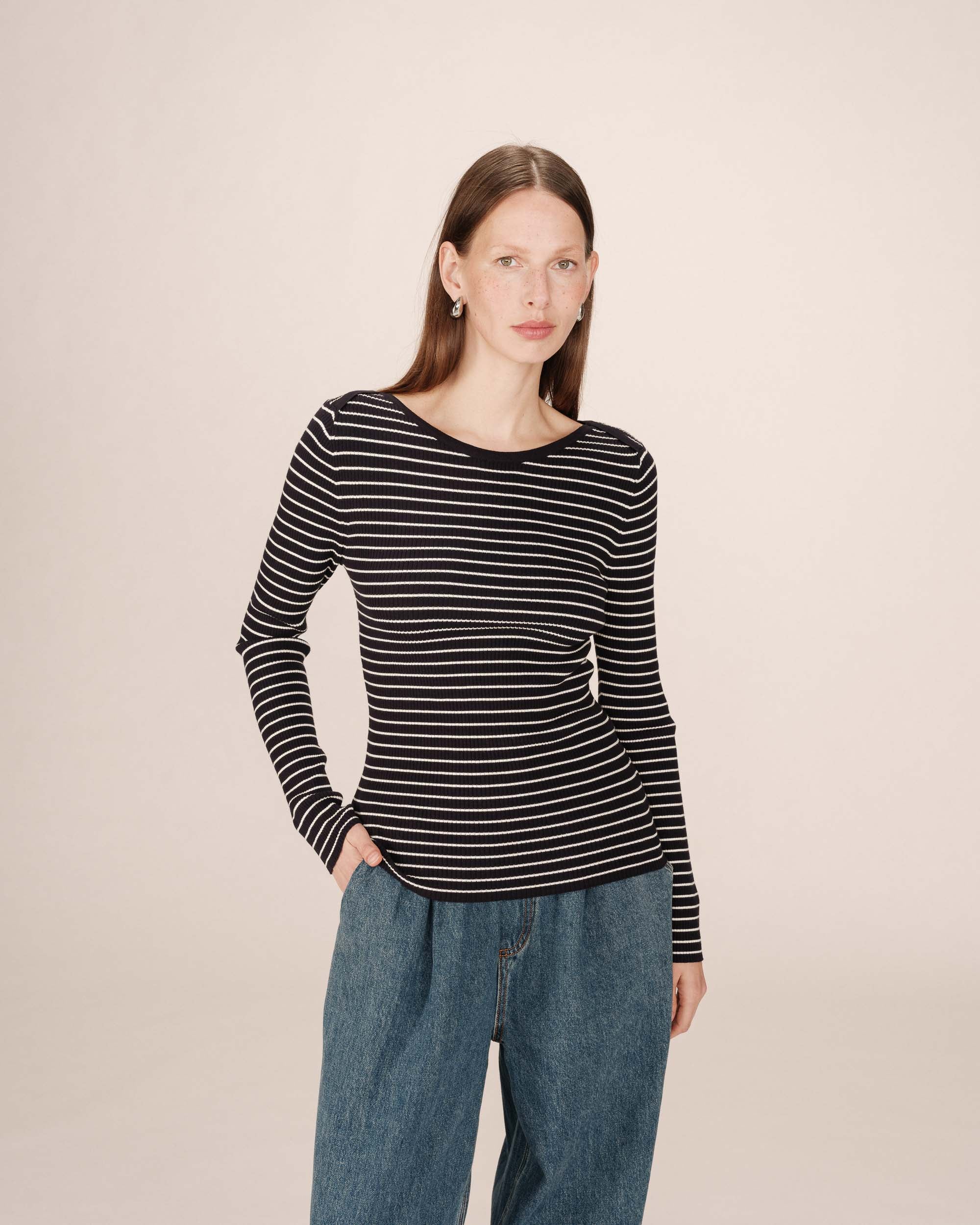 Sailor striped sweater navy Samedi