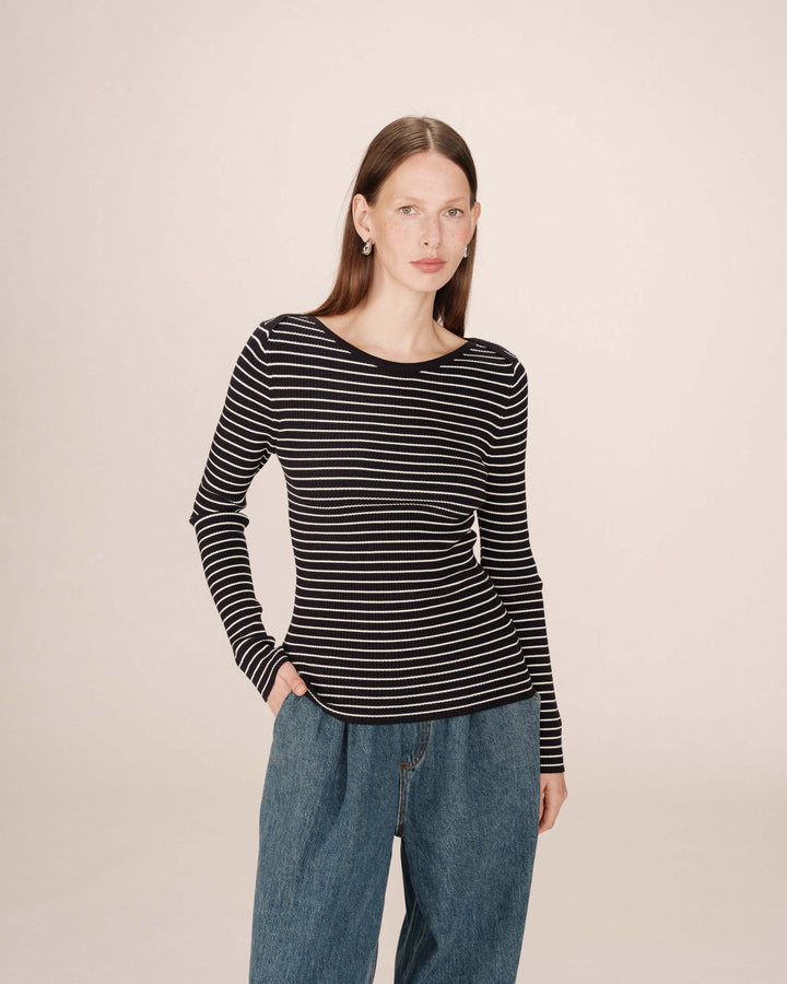 Sailor striped sweater marine Samedi