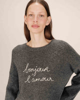 Embroidered sweater anthracite Saints