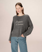 Embroidered sweater anthracite Saints