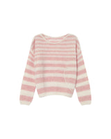 Striped sweater cristal rose Sand