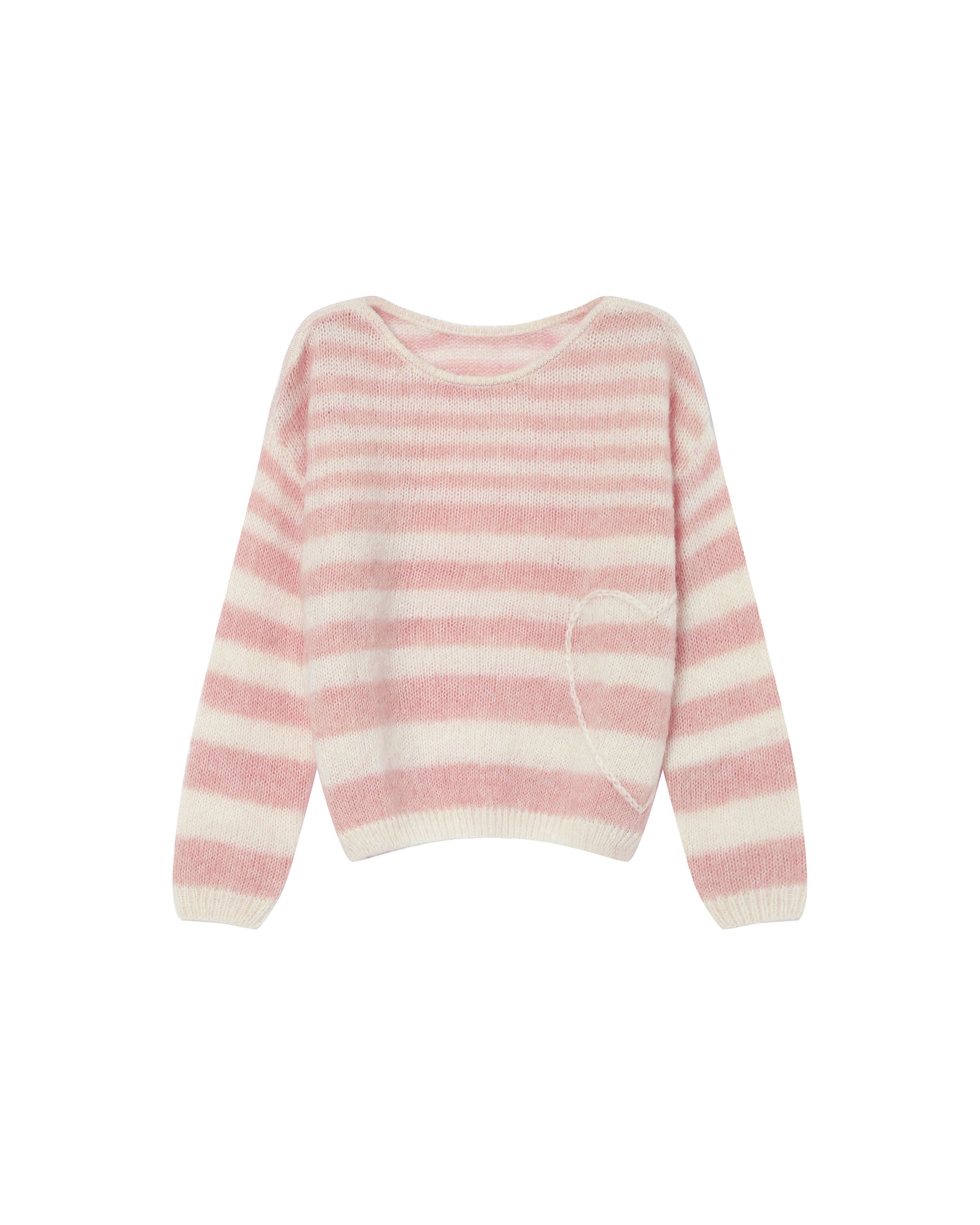 Striped sweater cristal rose Sand