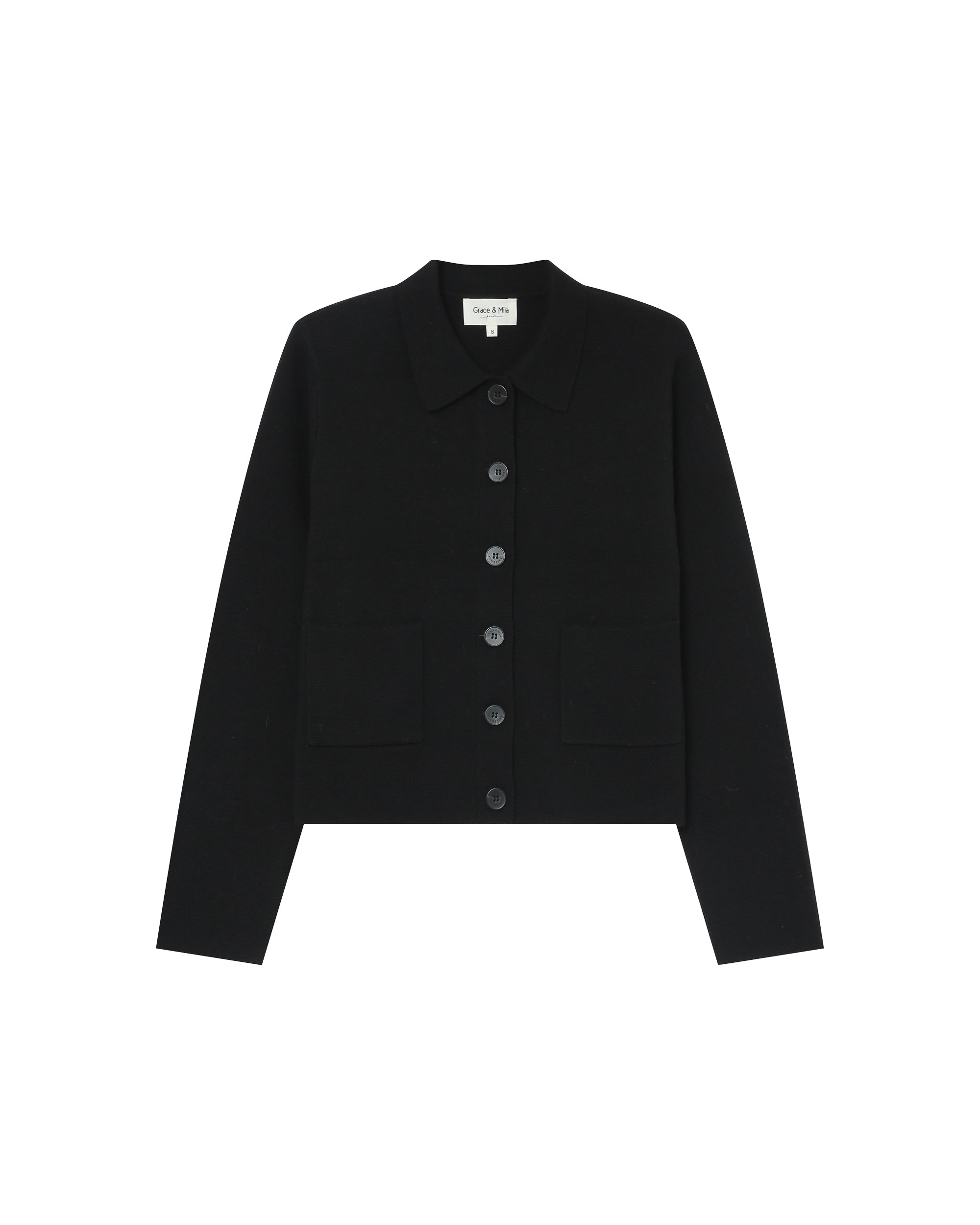 Buttoned cardigan black Sailor