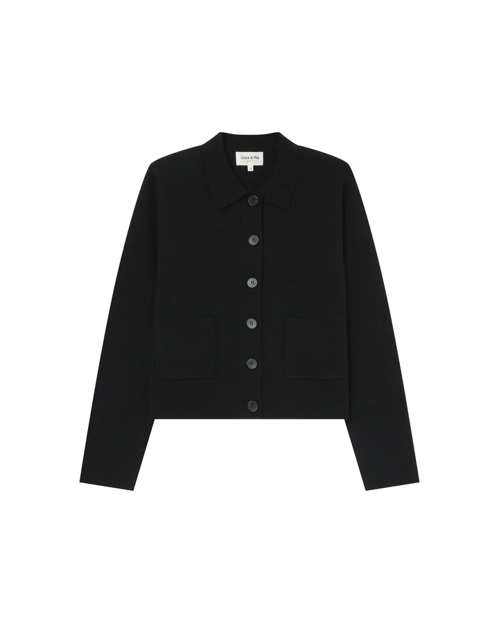 Cardigan boutonne noir Sailor