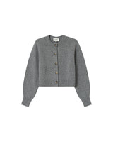 Cardigan boutonne en laine gris Sanders