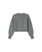 Cardigan boutonne en laine gris Sanders