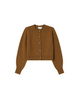 Cardigan boutonne en laine kaki Sanders