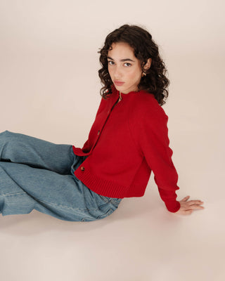 CARDIGAN ROUGE SANDERS