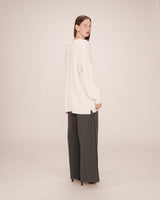 Oversized wool sweater ecru Saverio