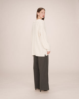 PULL ECRU SAVERIO