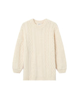 Oversized wool sweater ecru Saverio