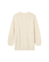 Oversized wool sweater ecru Saverio