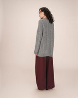 Oversized wool sweater gray Saverio