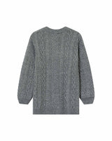 Oversized wool sweater gray Saverio