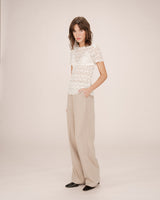 T-shirt dentelle transparent ecru Swift