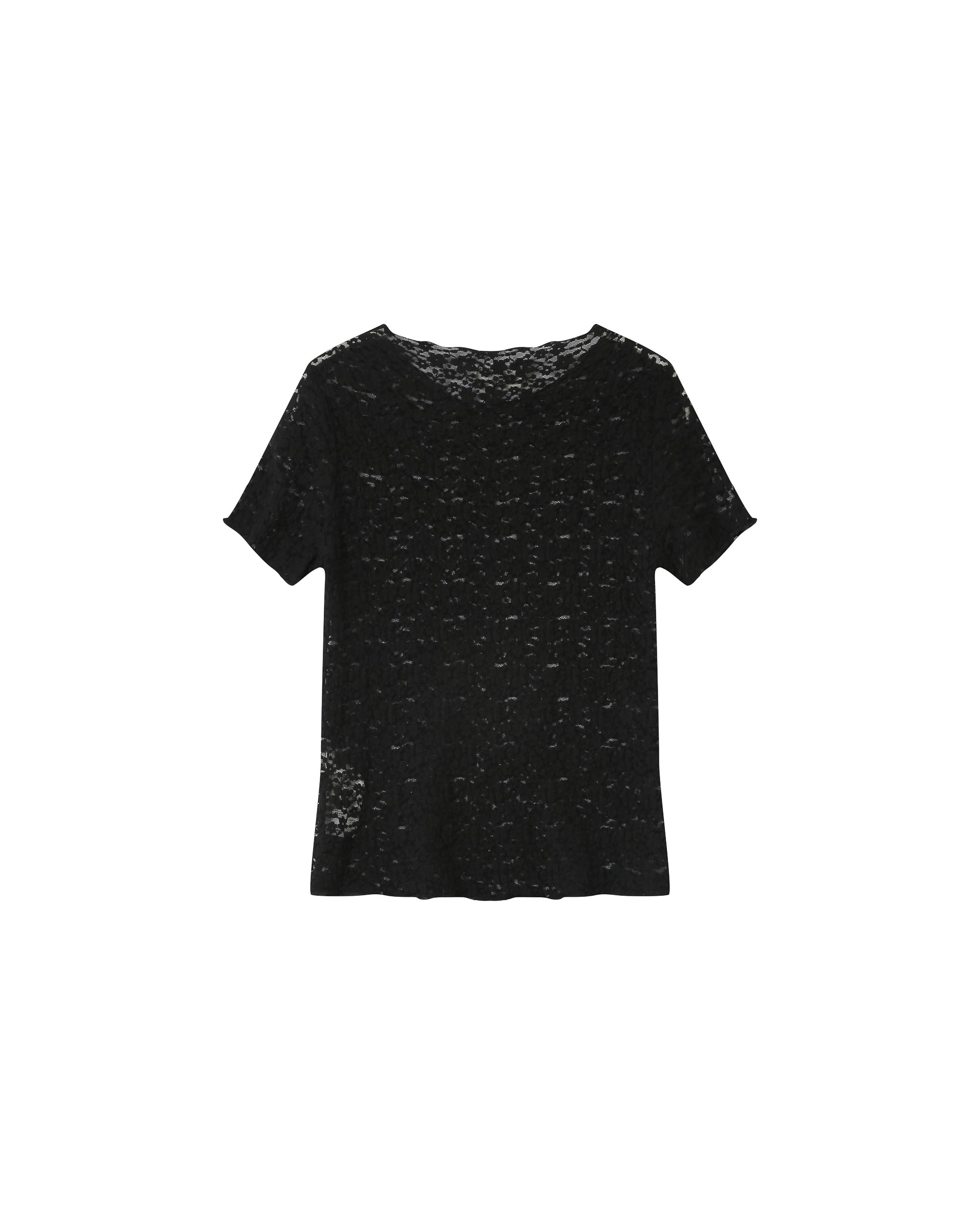 T-shirt dentelle transparent noir Swift