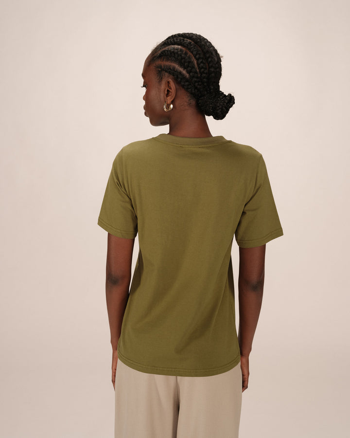 Printed t-shirt olive Soft