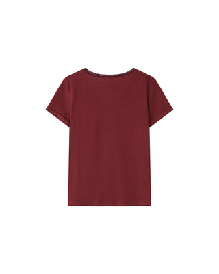 T-SHIRT BORDEAUX SPACE
