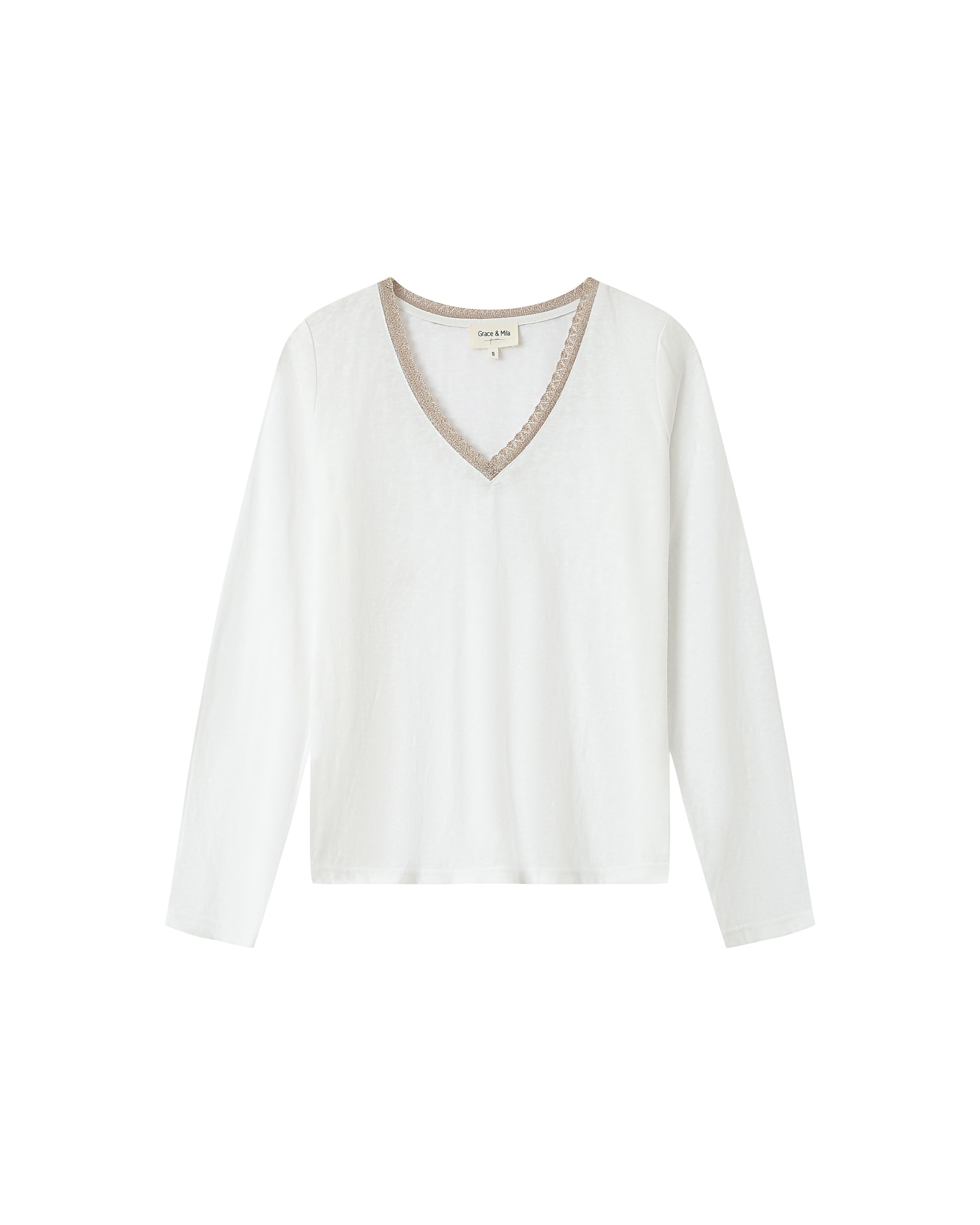 Lace v-neck t-shirt ivgoldy Selton