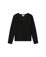 Lace v-neck t-shirt black Selton