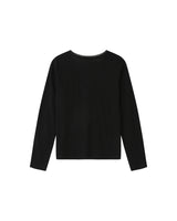Lace v-neck t-shirt black Selton