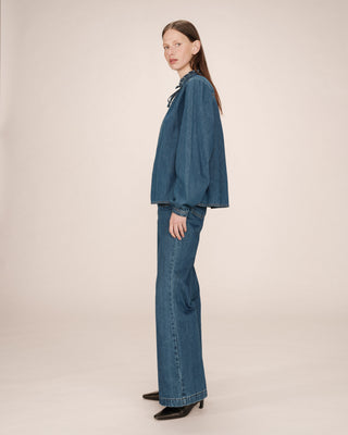 BLOUSE MEDIUM BLUE SALSA