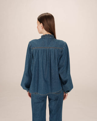 BLOUSE MEDIUM BLUE SALSA