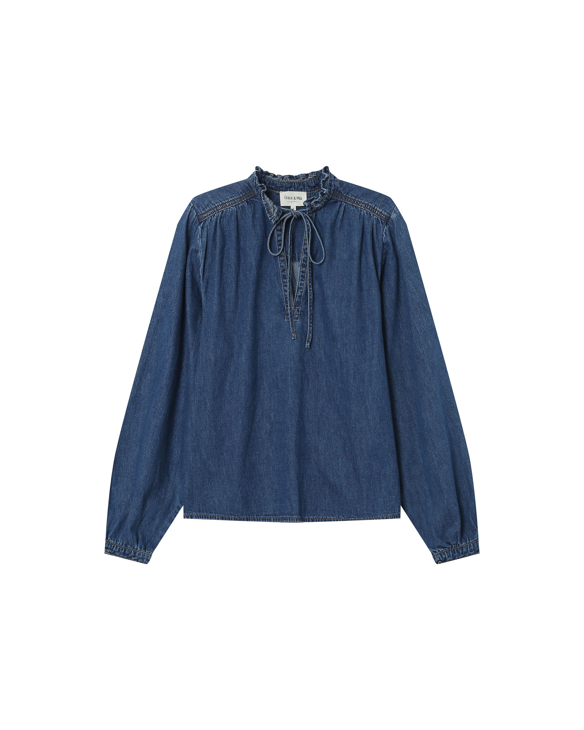 Denim blouse medium blue Salsa