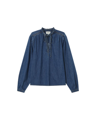 BLOUSE MEDIUM BLUE SALSA