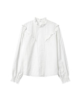 Blouse à volants ivoire Seduisante