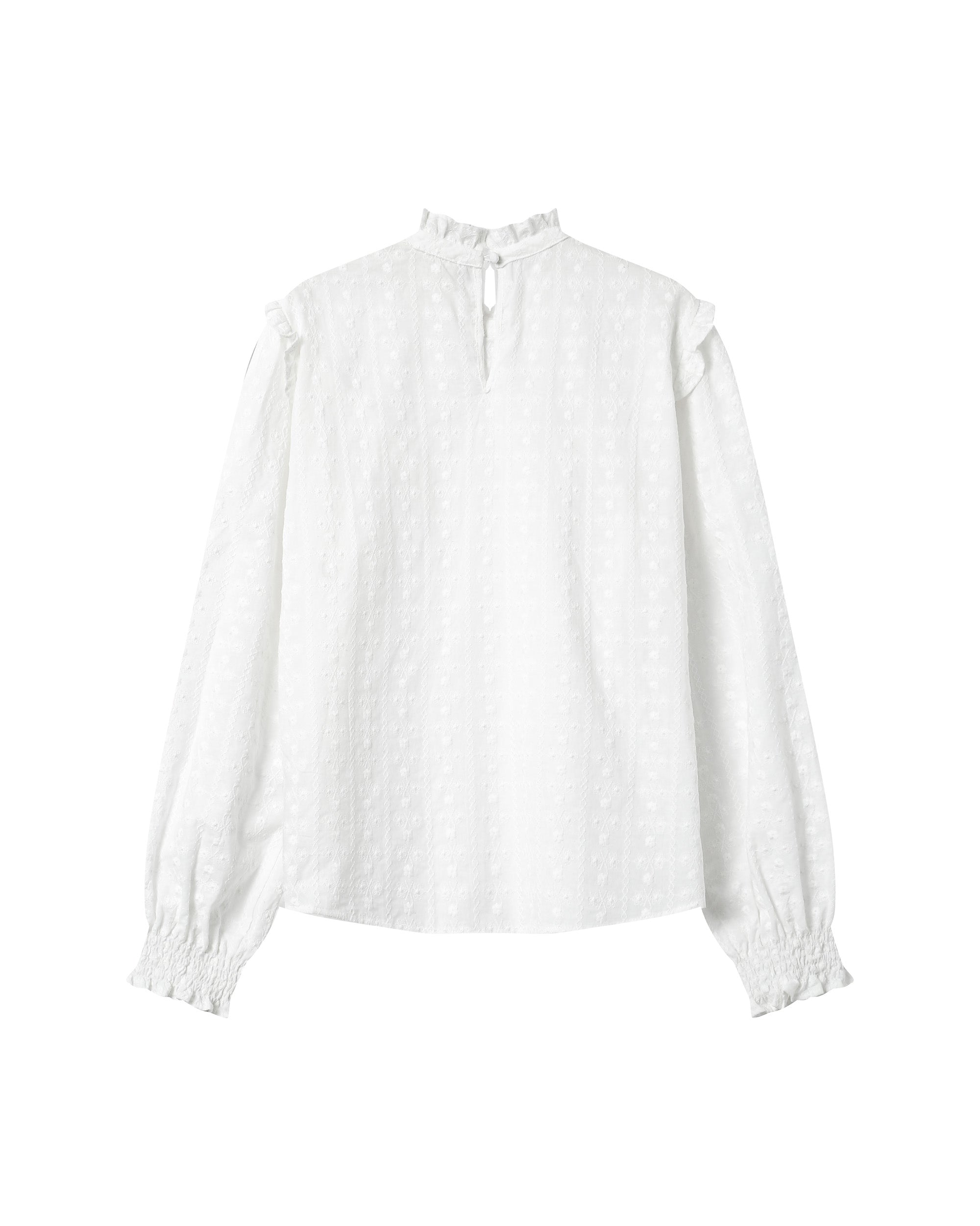 Blouse à volants ivoire Seduisante