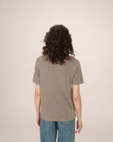 Lurex v-neck t-shirt greige Stardust