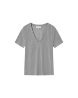Lurex v-neck t-shirt gray Stardust