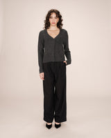 Cardigan tricote anthracite Samso