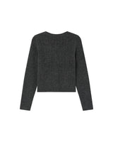 Cardigan tricote anthracite Samso