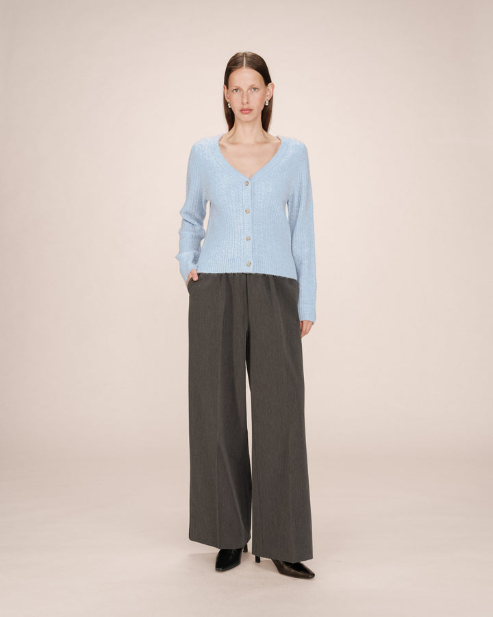 Cardigan tricote bleuet Samso