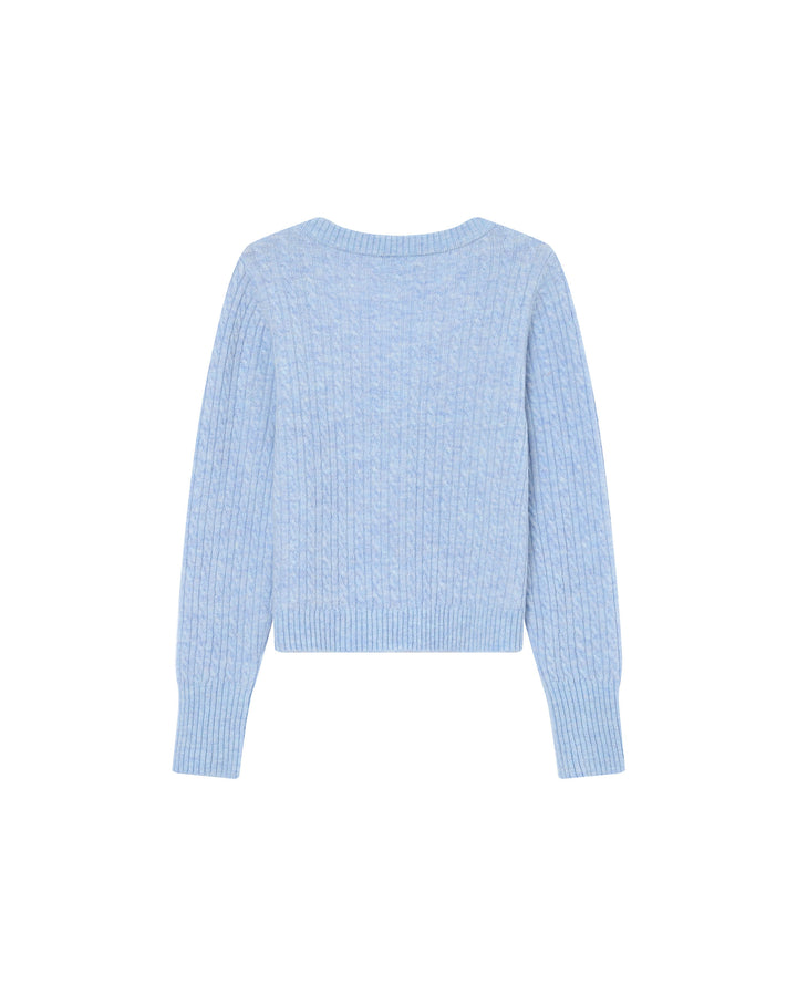 Cardigan tricote bleuet Samso
