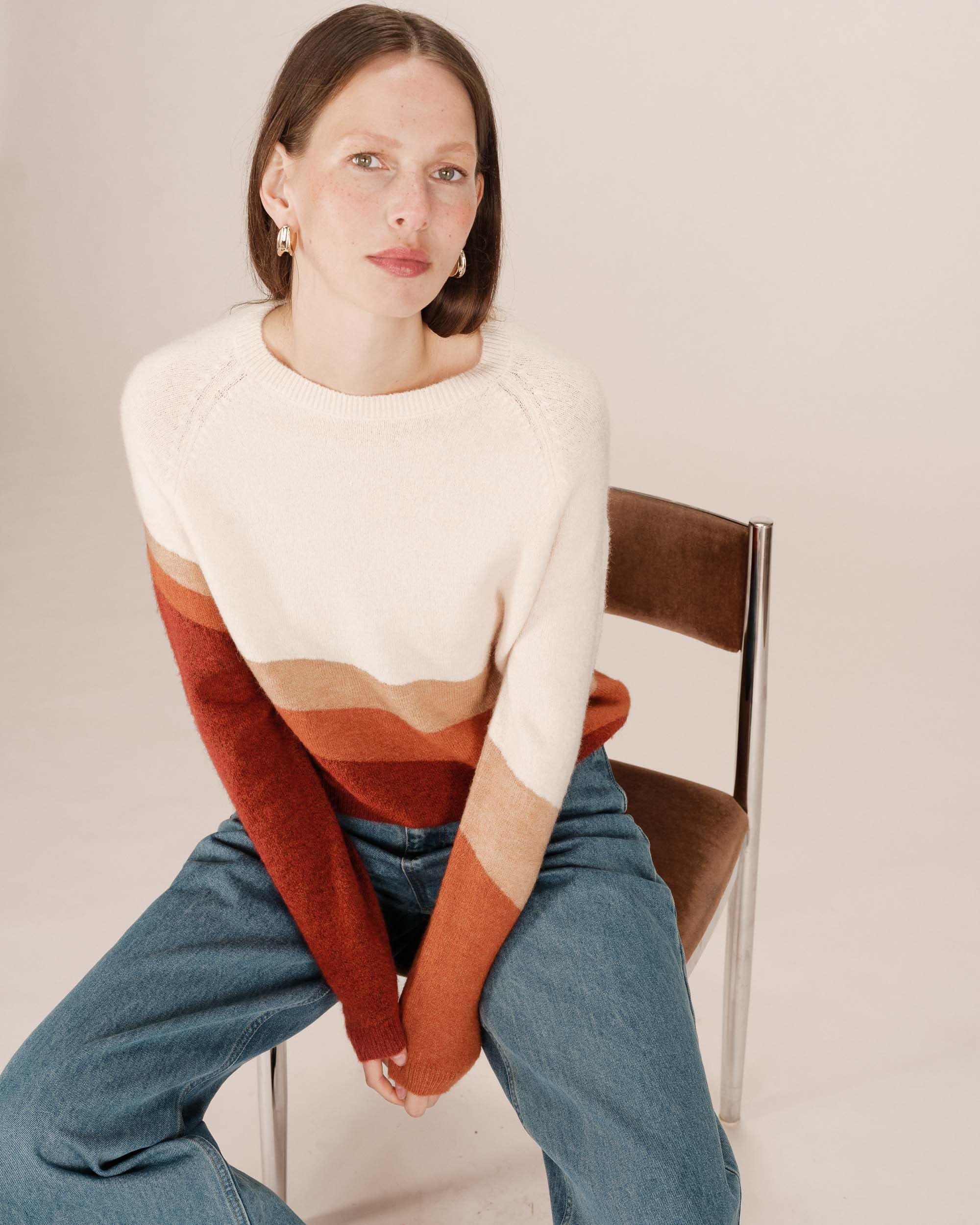 Patterned sweater vanilla Sarandon