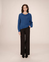Alpaca wool sweater cobalt blue Sabado