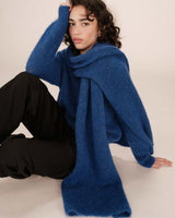 Alpaca wool sweater cobalt blue Sabado