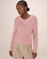 Alpaca wool sweater pink crystal Sabado