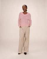 Alpaca wool sweater pink crystal Sabado