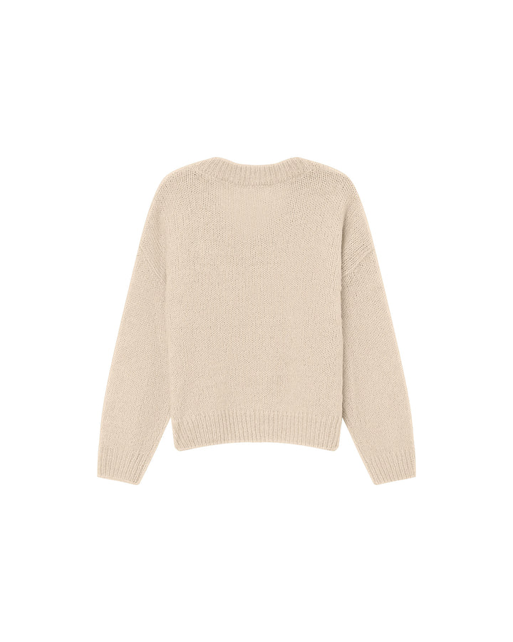 Pull laine d'alpaga vanille Sabado