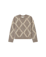 Wool patterned sweater greige Salinger
