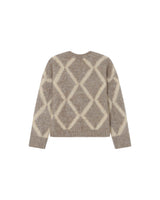 Wool patterned sweater greige Salinger