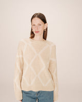 Wool patterned sweater vanilla Salinger