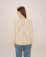Wool patterned sweater vanilla Salinger